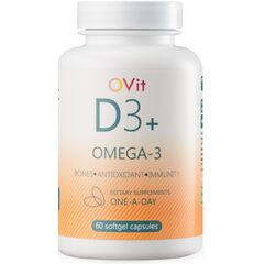 Original Vitamins Витамин D3 + Омега-3 - 60 желатиновых капсул по 790 мг, фото 